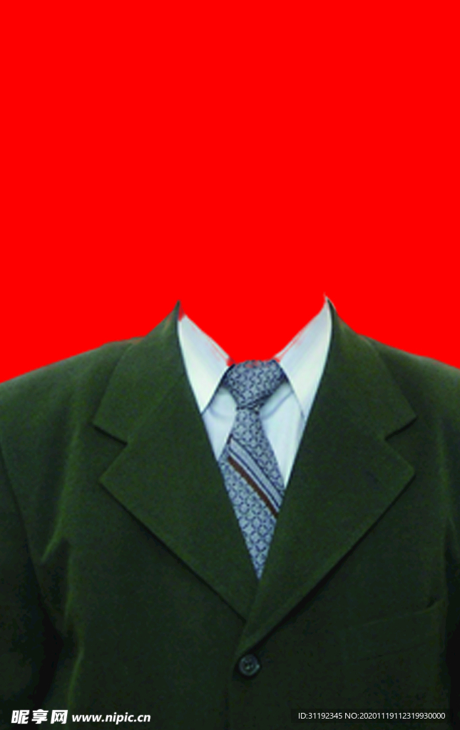 西装证件照模板