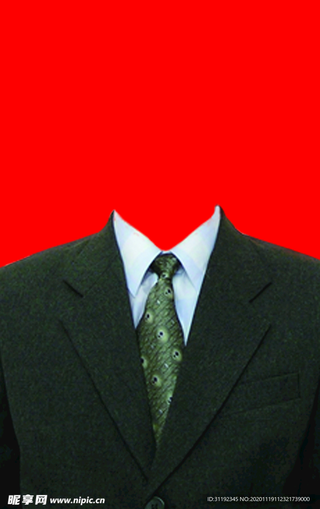 西装证件照模板