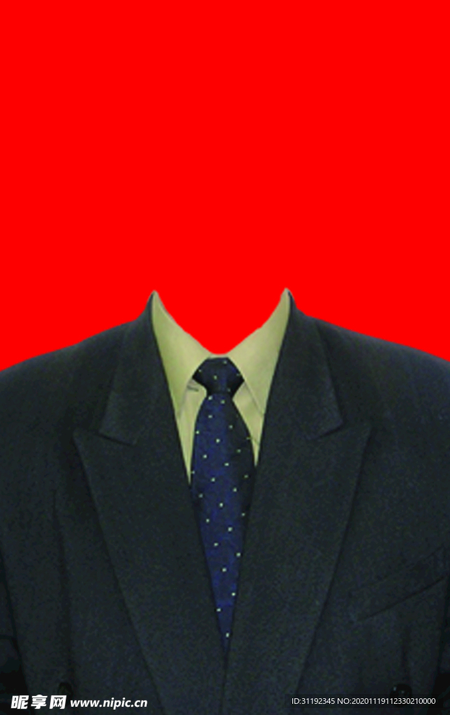 西装证件照模板