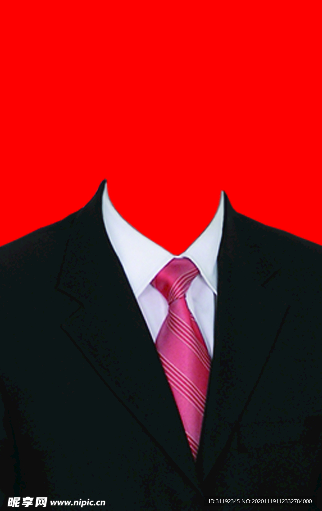 西装证件照模板