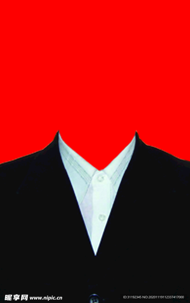 西装证件照模板