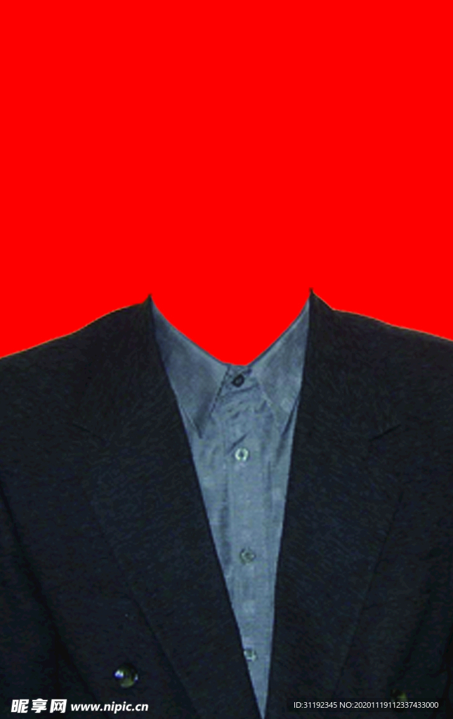 西装证件照模板