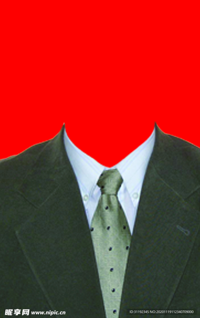 西装证件照模板