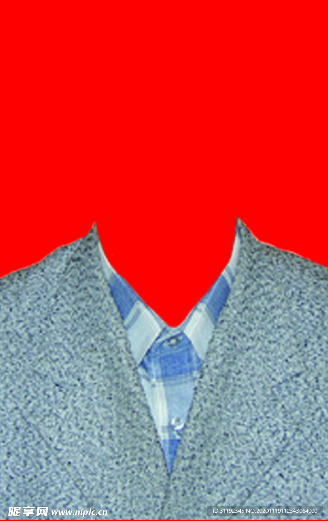 西装证件照模板