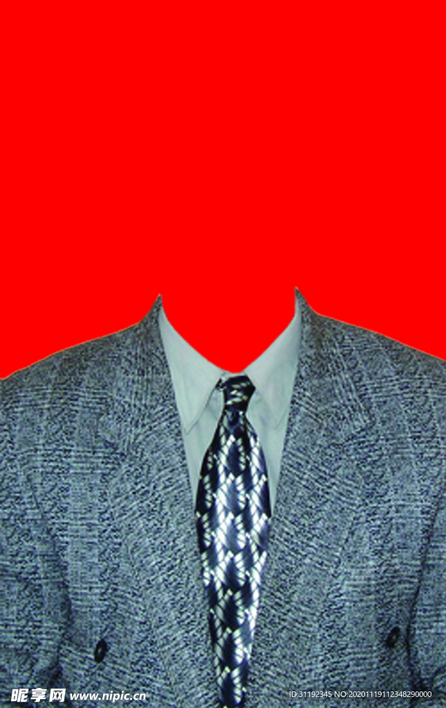 西装证件照模板