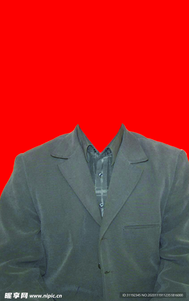 西装证件照模板