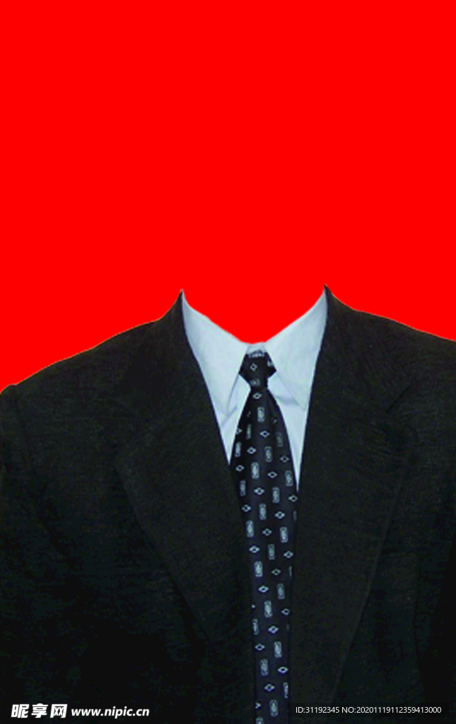 西装证件照模板