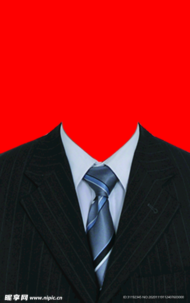 西装证件照模板