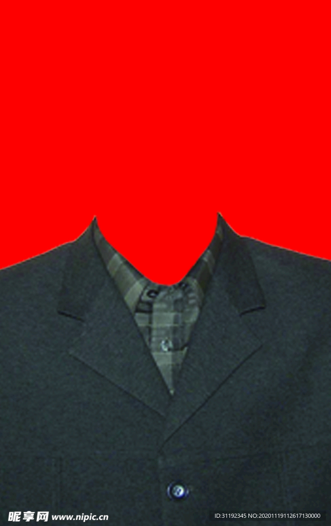 西装证件照模板