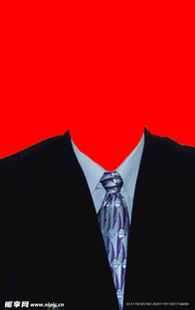 西装证件照模板