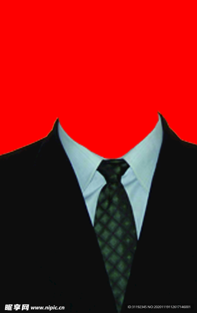 西装证件照模板