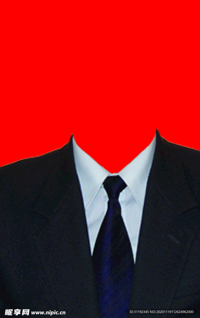 西装证件照模板