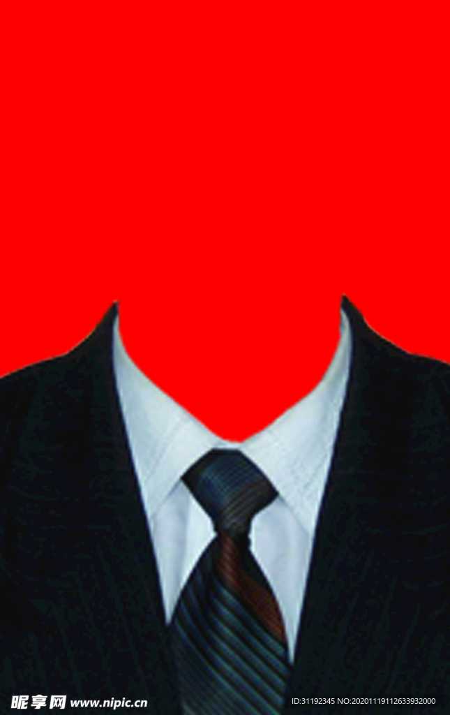 西装证件照模板