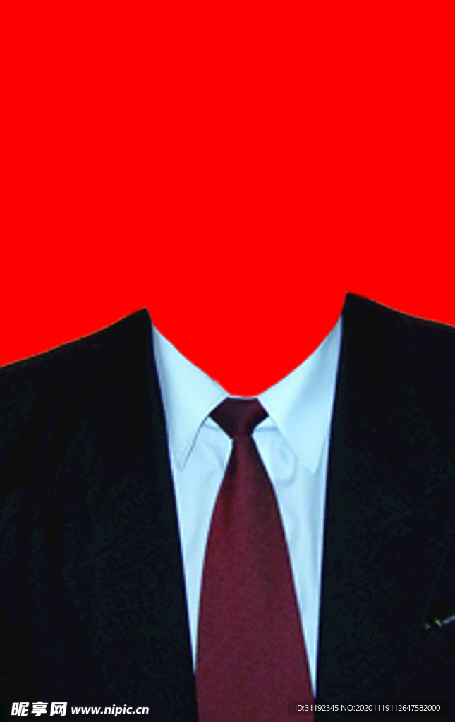 西装证件照模板