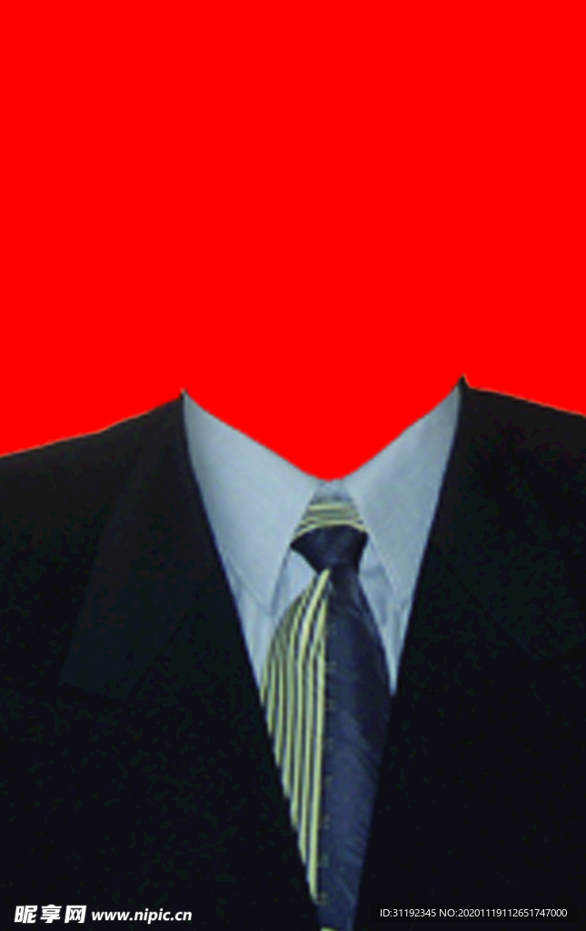 西装证件照模板