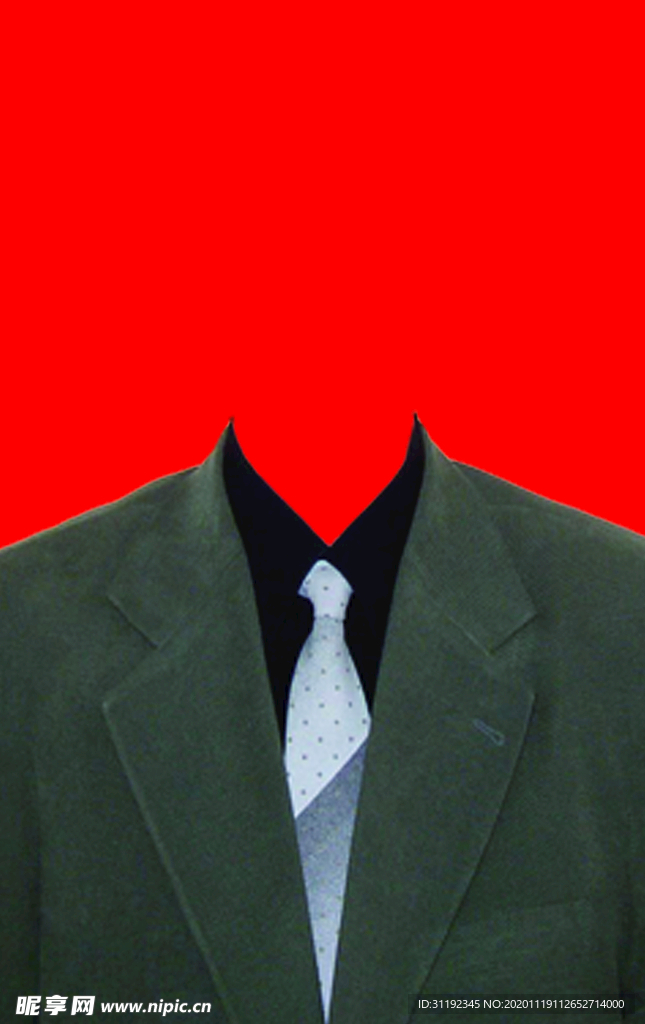 西装证件照模板