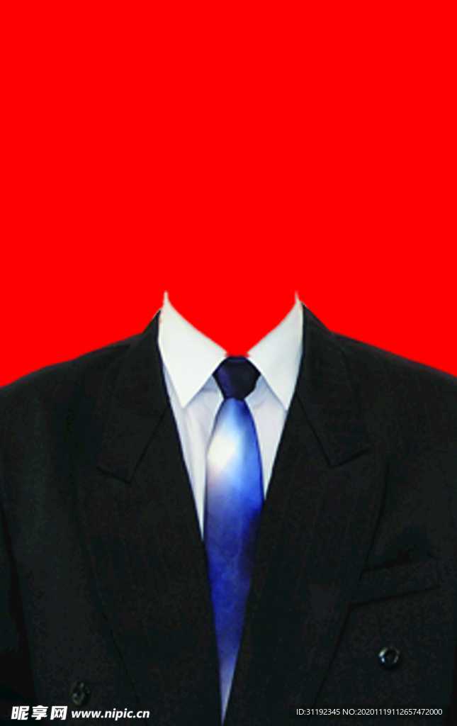 西装证件照模板