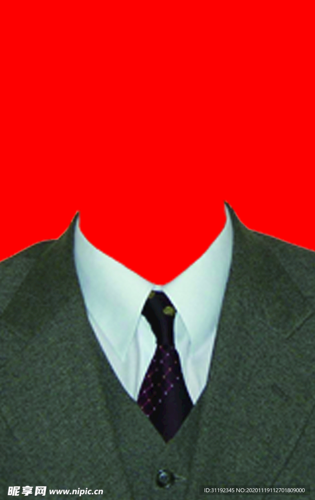 西装证件照模板