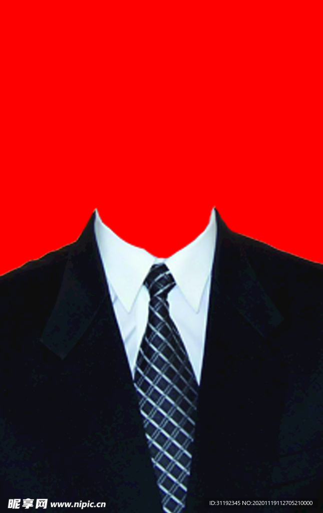 西装证件照模板