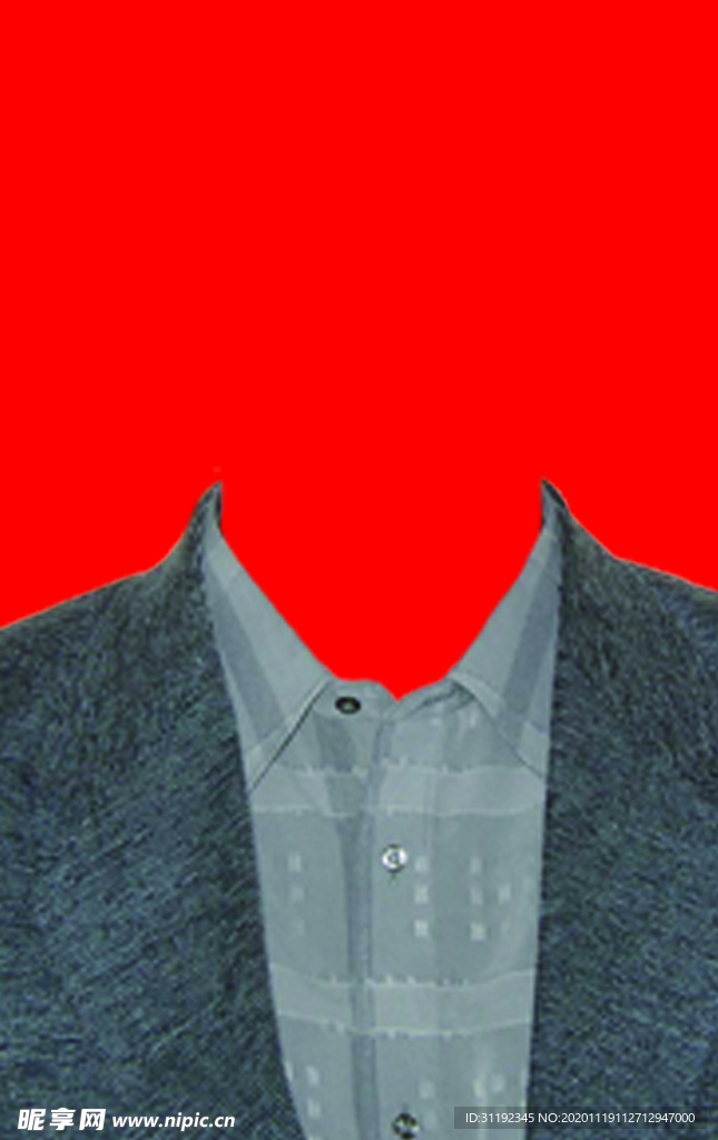 西装证件照模板