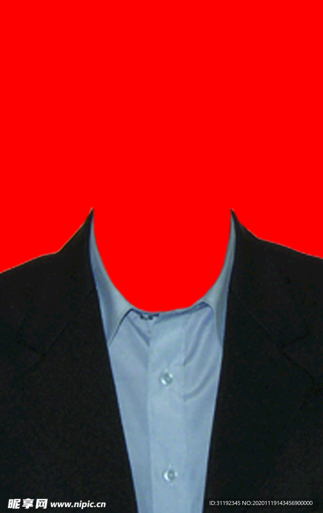 男士西装证件照