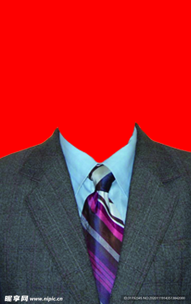 男士西装证件照