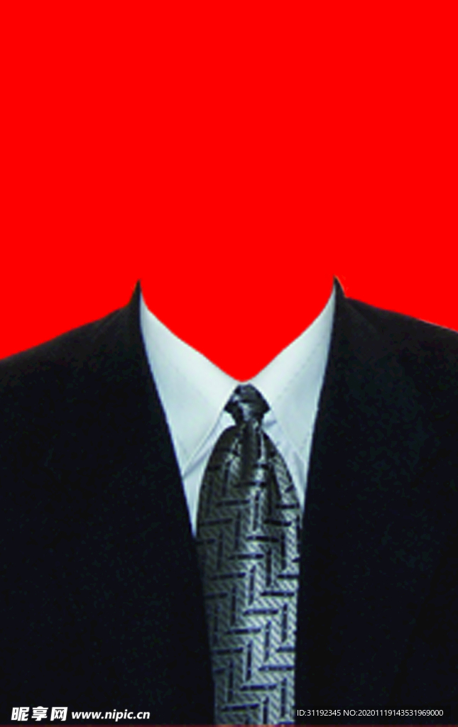 男士西装证件照