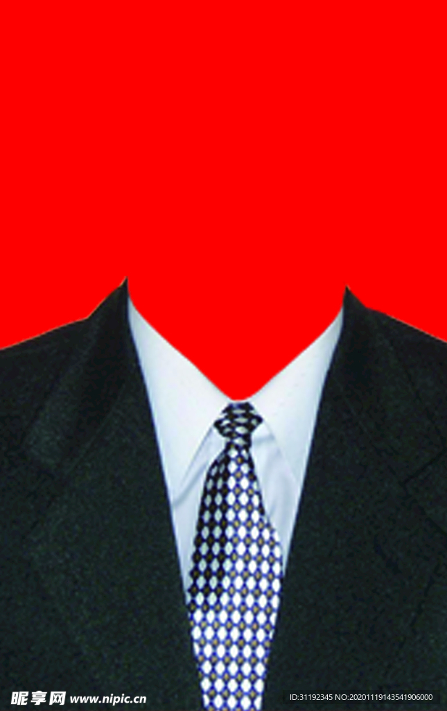 男士西装证件照