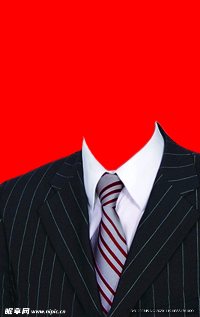 男士西装证件照