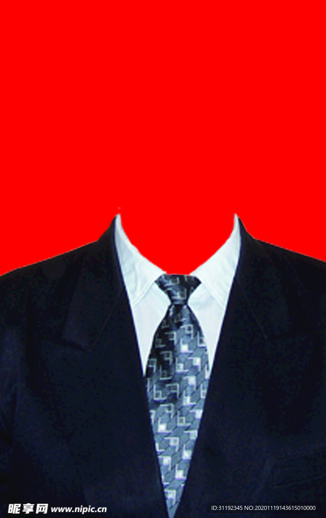 男士西装证件照