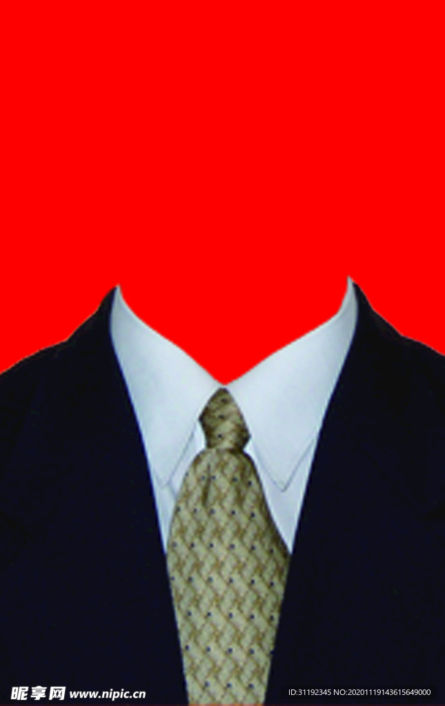 男士西装证件照