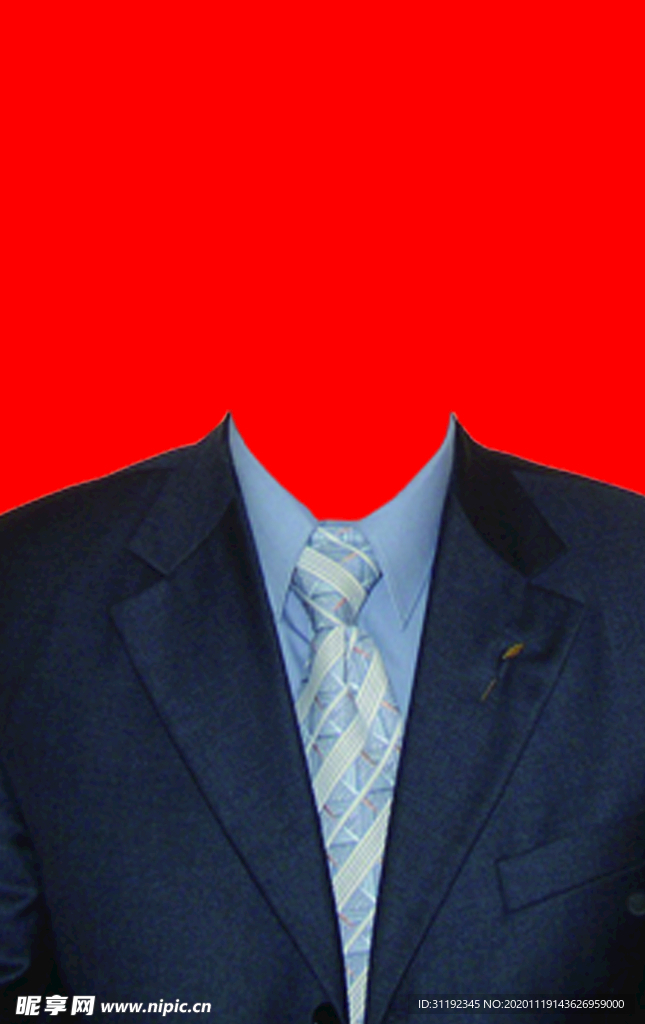 男士西装证件照