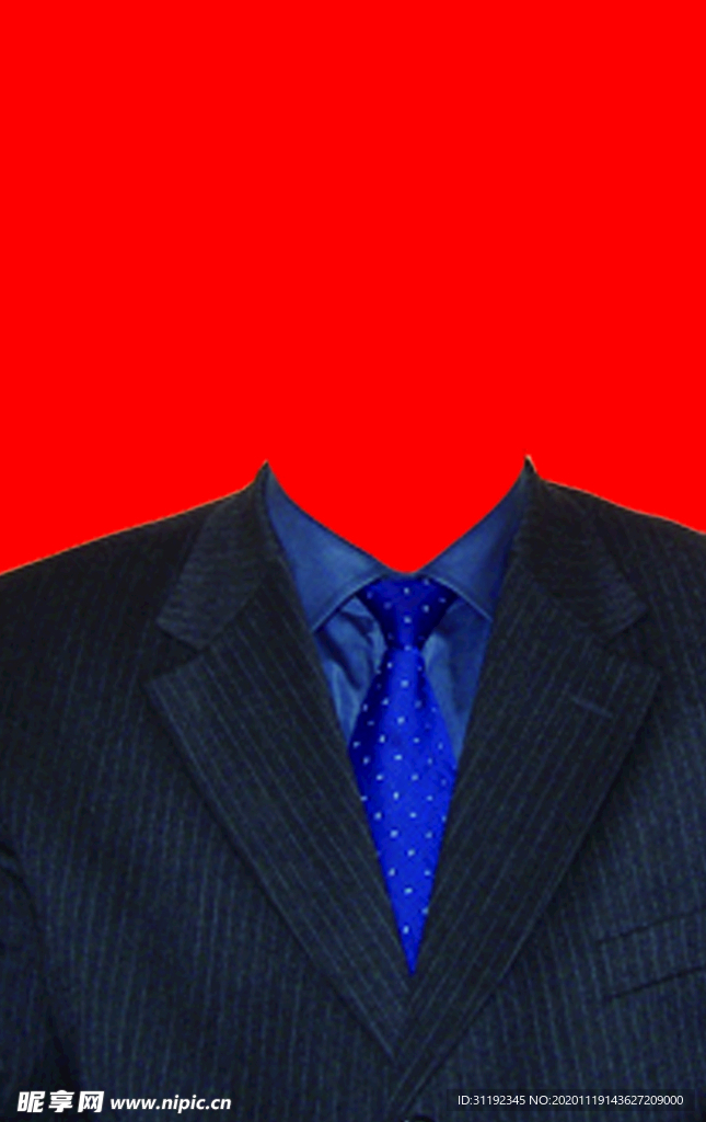 男士西装证件照