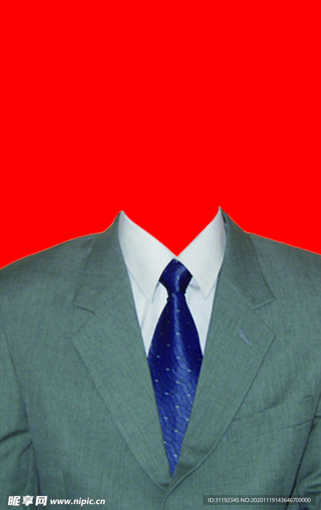 男士西装证件照