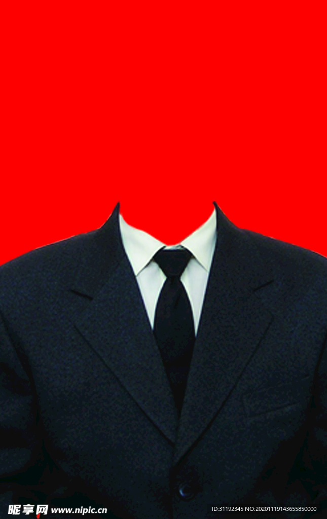 男士西装证件照