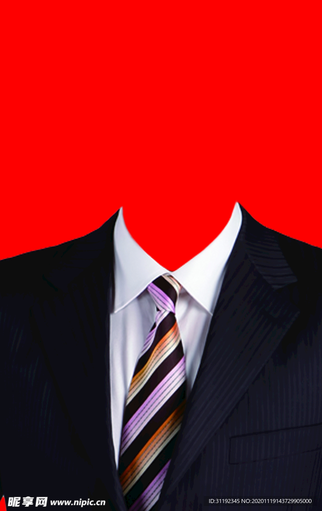 男士西装证件照