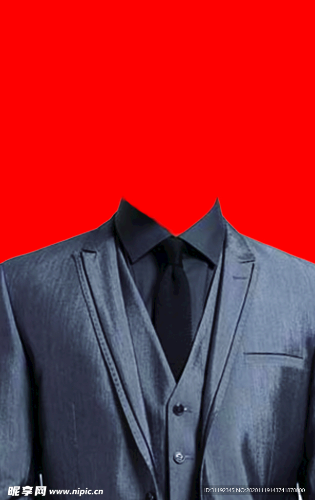 男士西装证件照