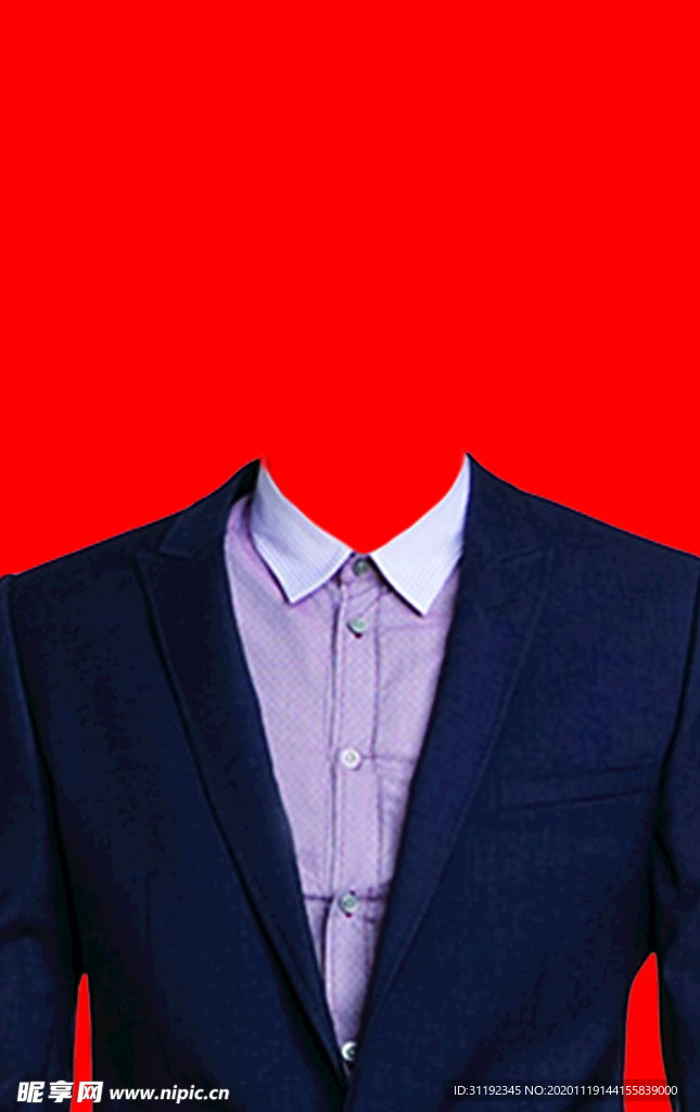 男士西装证件照