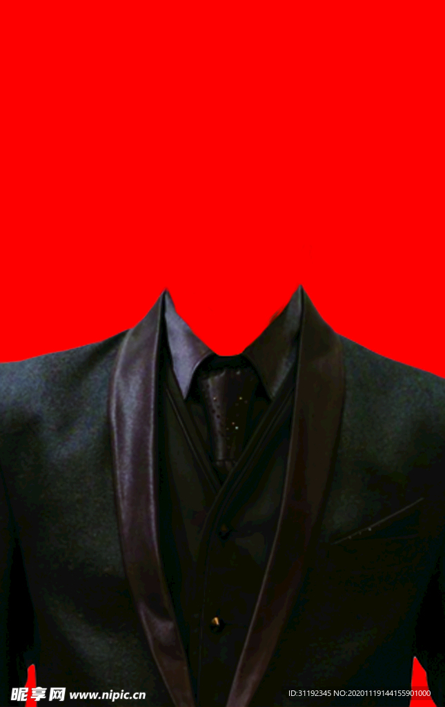 男士西装证件照