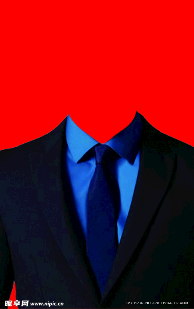 男士西装证件照