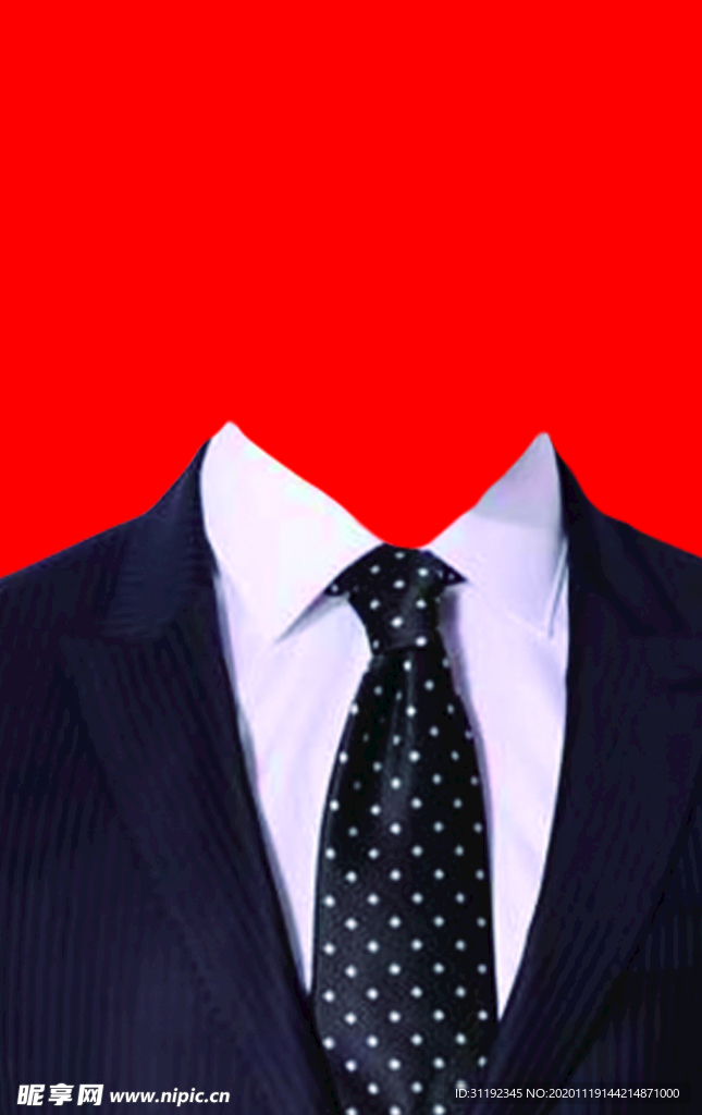 男士西装证件照