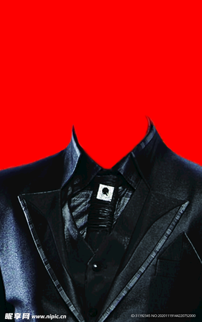 男士西装证件照