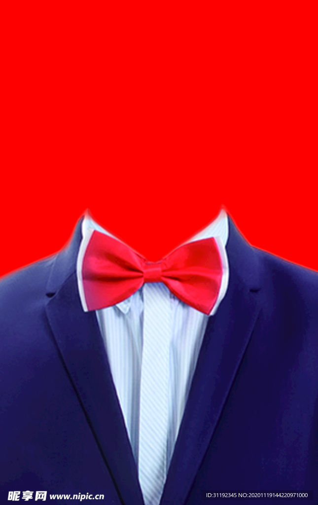 男士西装证件照