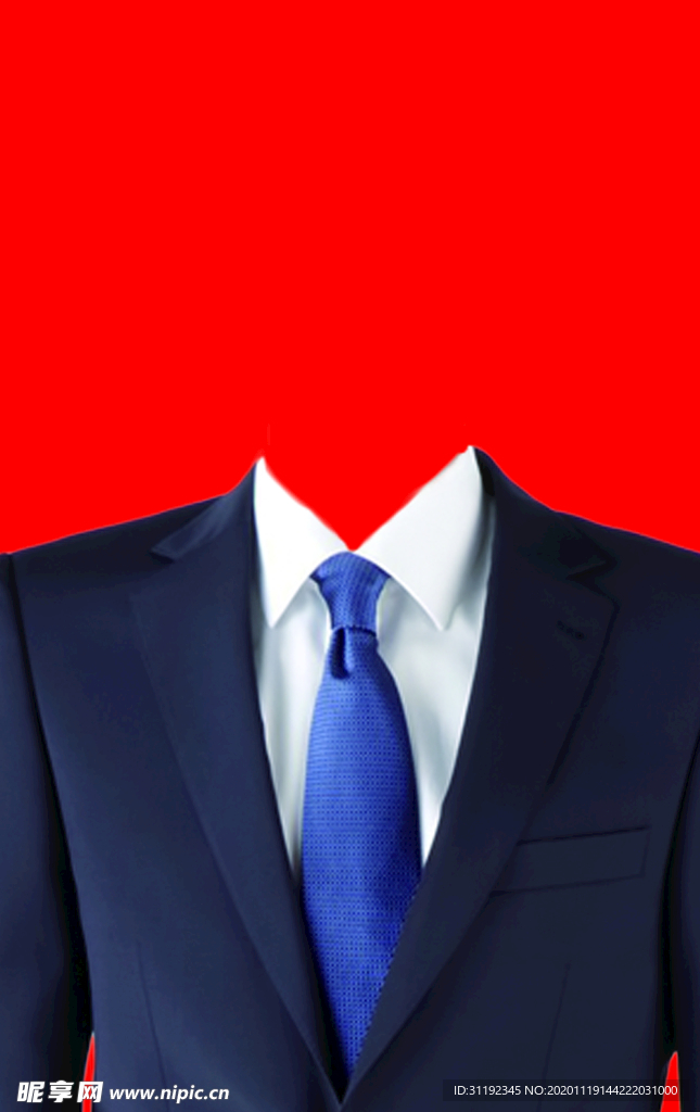 男士西装证件照