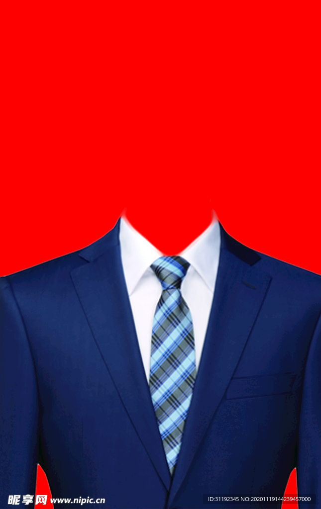 男士西装证件照
