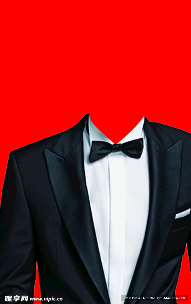 男士西装证件照模板