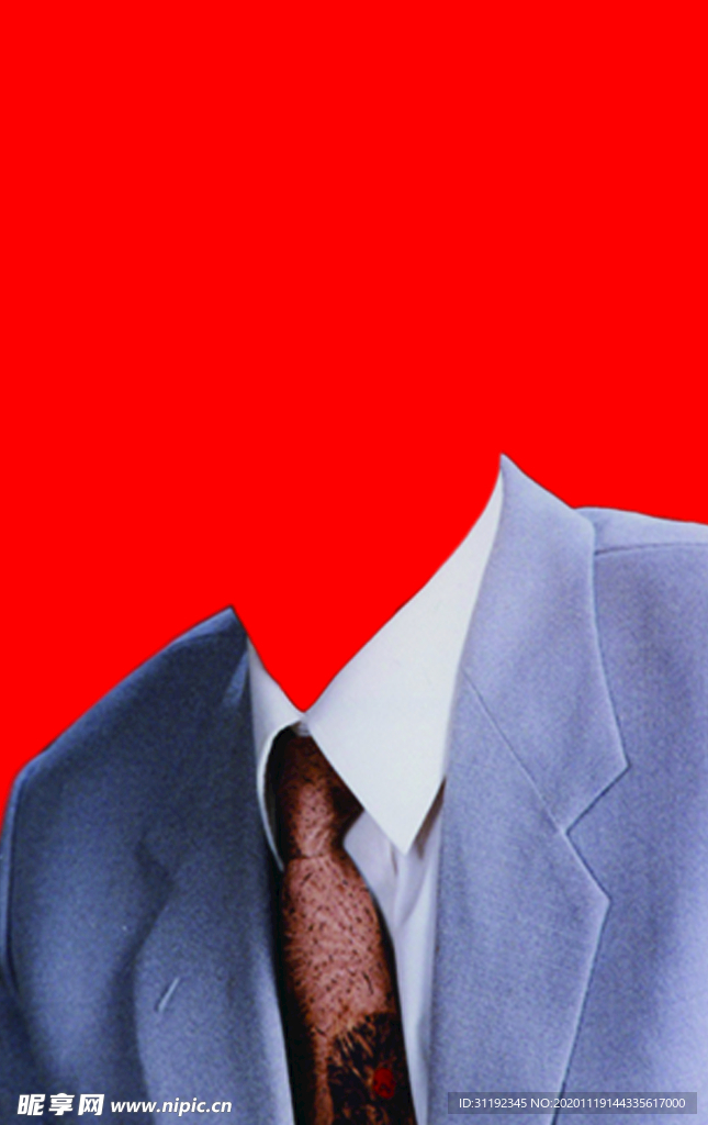 男士西装证件照模板