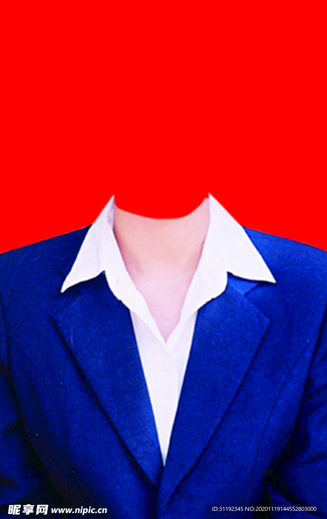 男士西装证件照模板