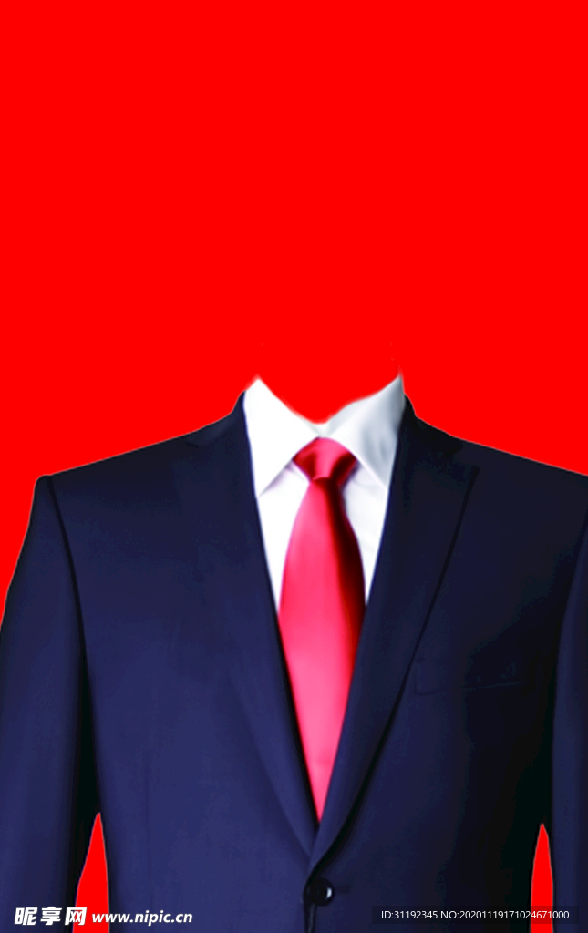 男士西装证件照