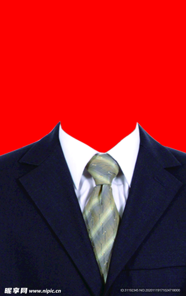 男士西装证件照